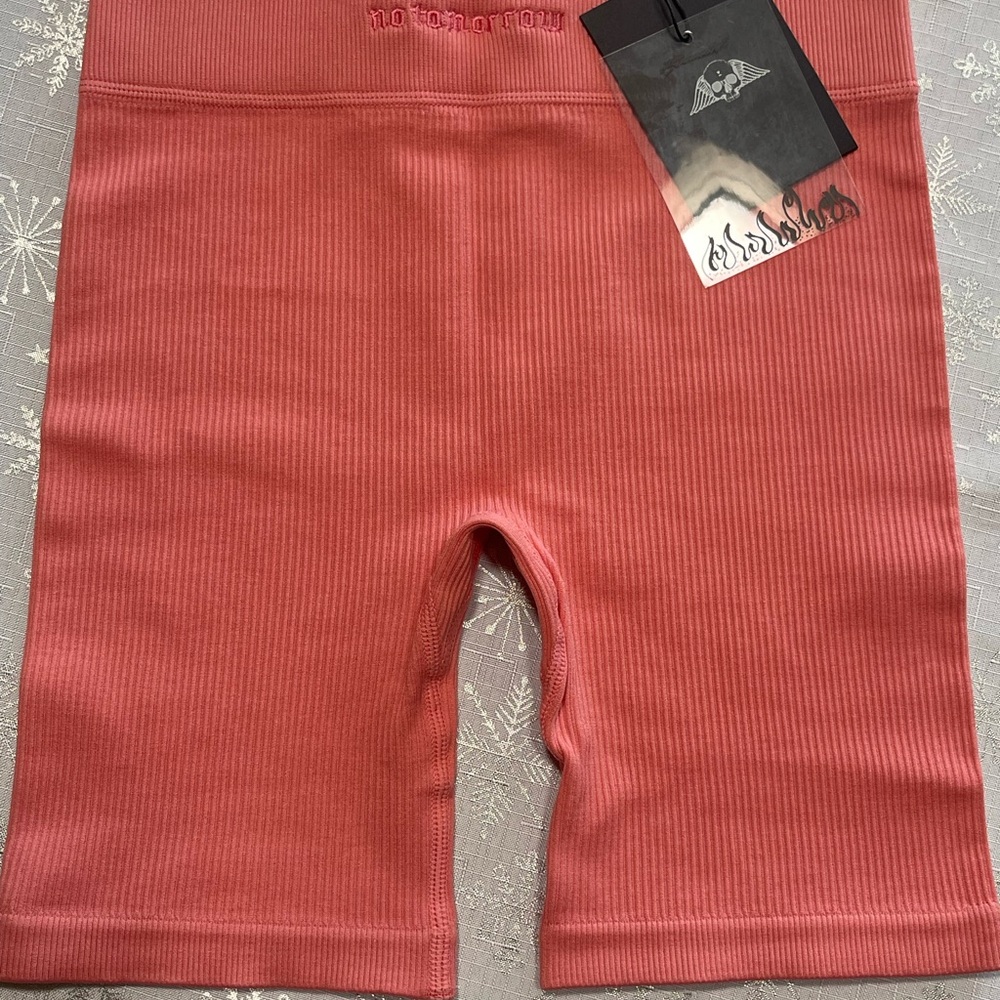 No Tomorrow Women’s Coral Pink Bike Shorts